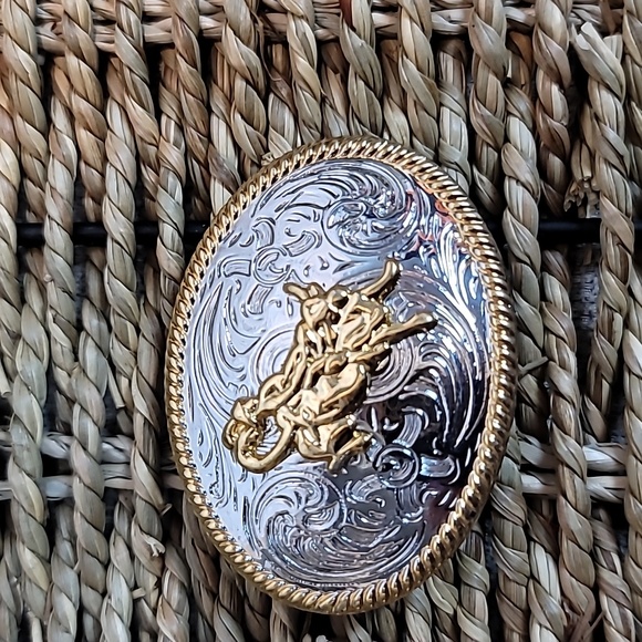 Western Bull Rider Dress Belt Buckle Cowboy Rodeo - Picture 1 of 2